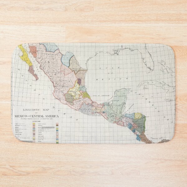 Item preview, Vintage Central America Linguistic Map (1909) designed and sold by BravuraMedia.