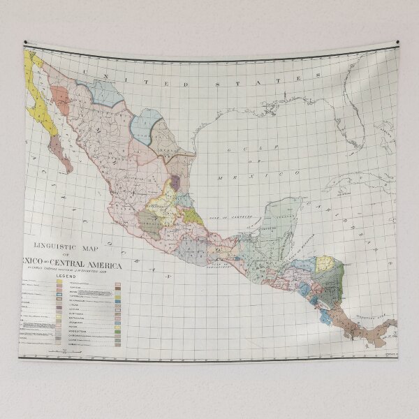 Item preview, Vintage Central America Linguistic Map (1909) designed and sold by BravuraMedia.