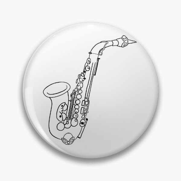 Item preview, Saxophone badge Line version designed and sold by cu-b3.