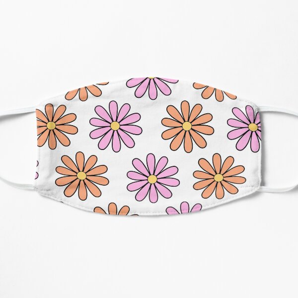 Pink and Orange Daisies Mask