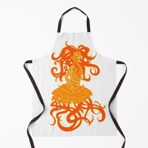 Item preview, Jellyfish Mermaid- tangerine designed and sold by Jenny Kirk.