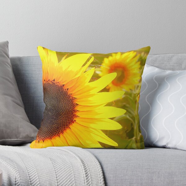 Sunflowers Waking Throw Pillow