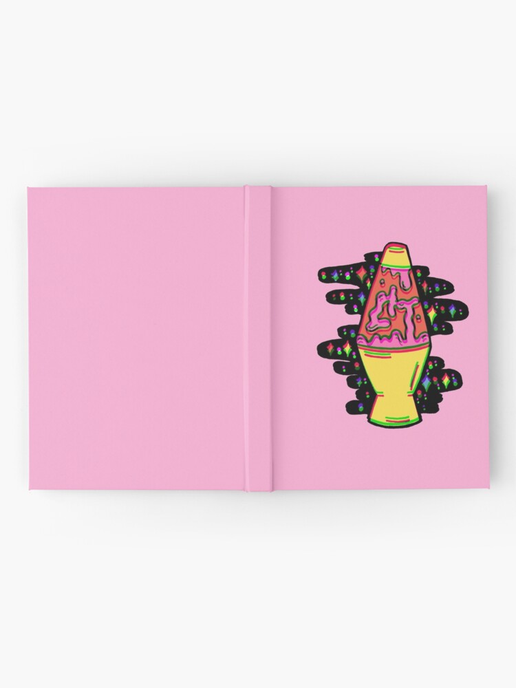 Alternate view of Lit Lava Lamp in pink in 3D Hardcover Journal