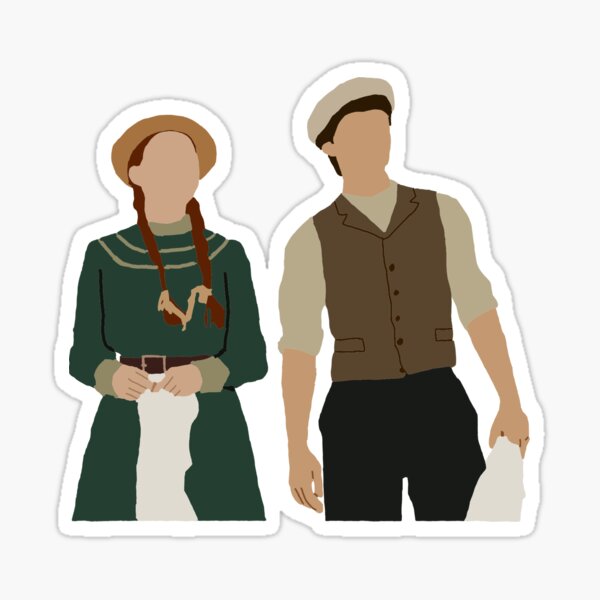 Minimalist Anne and Gilbert Sticker