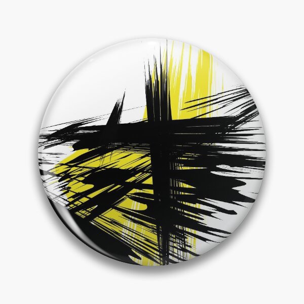 Item preview, Black and Yellow Artistic Brush Strokes designed and sold by perfidoincanto.