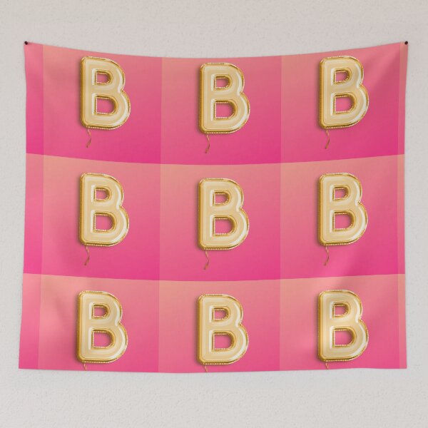 Item preview, Bougie B, Monogram Letter B, B in Gold, B in Pink, Cute Monogram, B Balloon designed and sold by Londonluxie.