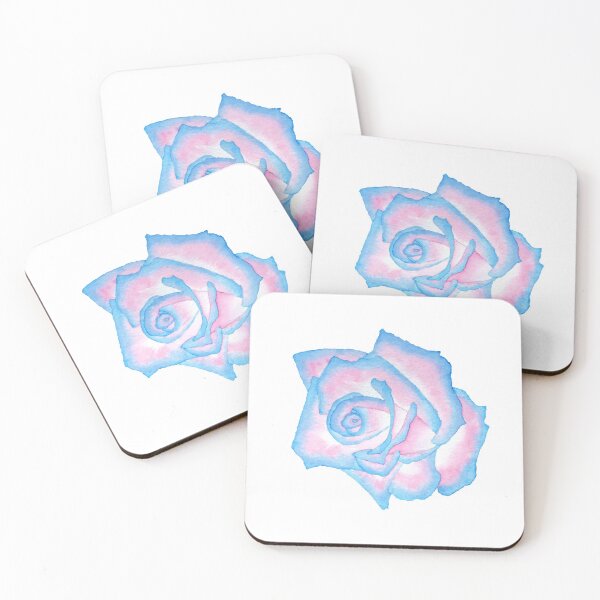 Artikelvorschau, Transgender Pride Flag Aquarell Rose entworfen und verkauft von BriannaZumbro.