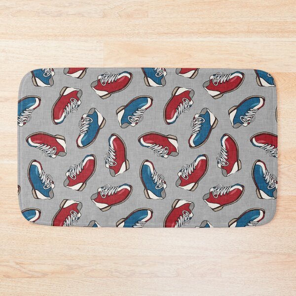 Item preview, Bowling Shoes - Red and Blue on Gray designed and sold by littlearrow.