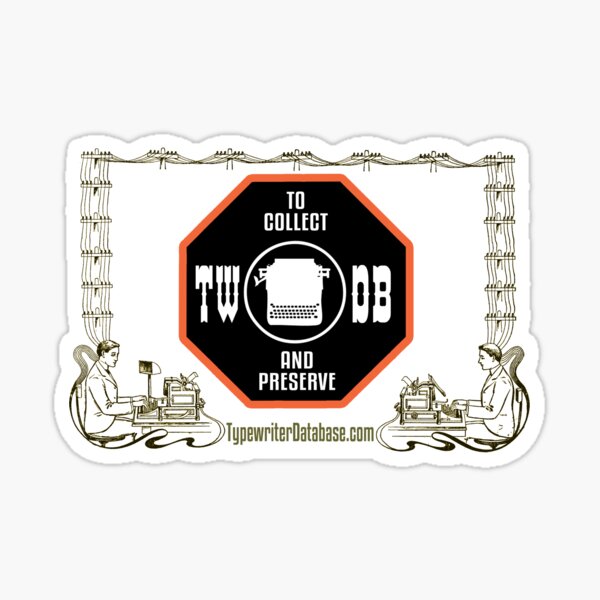 TWDB Typewriter Telegraph Sticker