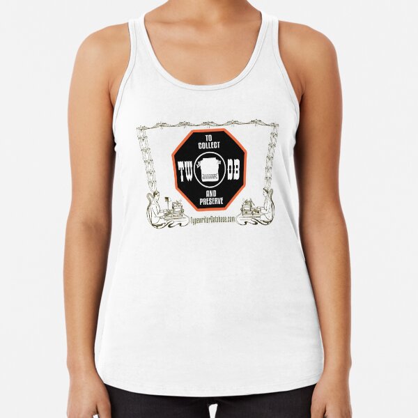 TWDB Typewriter Telegraph Racerback Tank Top