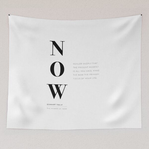 Artikelvorschau, Now, The Power of Now von Eckhart Tolle Buchzitat entworfen und verkauft von The Art of the Pause.