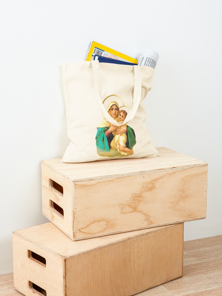 Alternate view of Our Lady of Schoenstatt Virgin Mary Catholic Saint 2020-020 Tote Bag