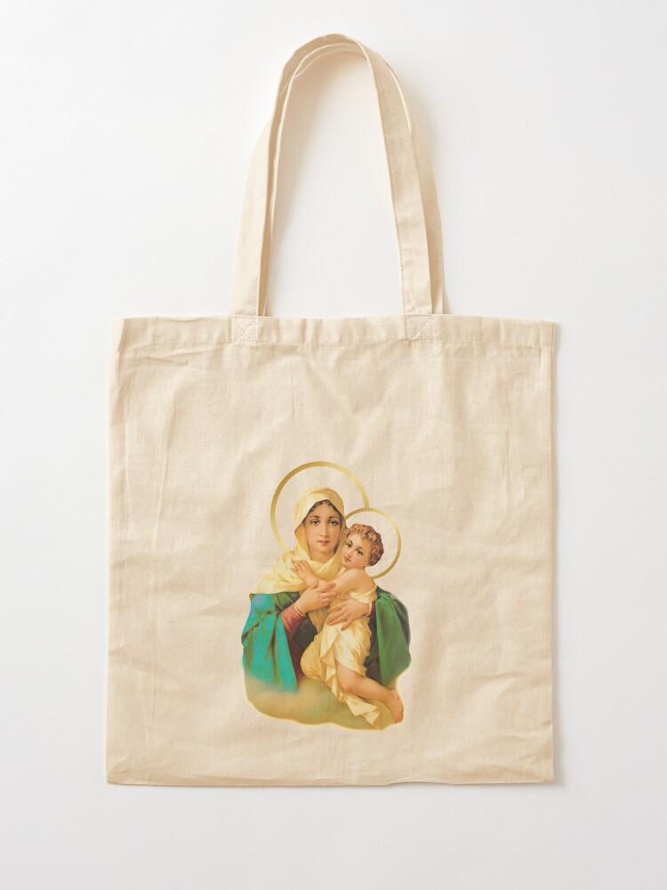 Alternate view of Our Lady of Schoenstatt Virgin Mary Catholic Saint 2020-020 Tote Bag