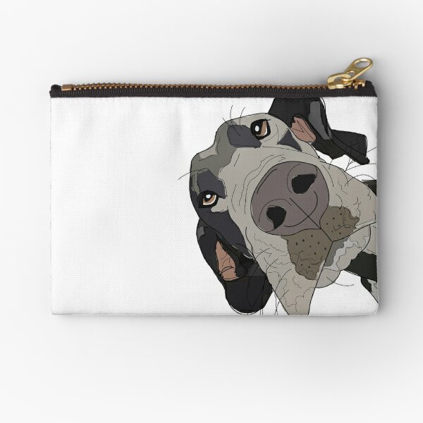 Great Dane In Your Face Dog Zipper Pouch