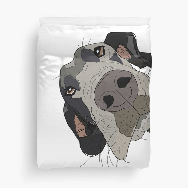 Great Dane In Your Face Dog Duvet Cover