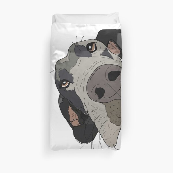 Great Dane In Your Face Dog Duvet Cover