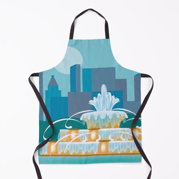 Item preview, Chicago Buckingham Fountain - Skyline Illustration by Loose Petals designed and sold by LoosePetals.