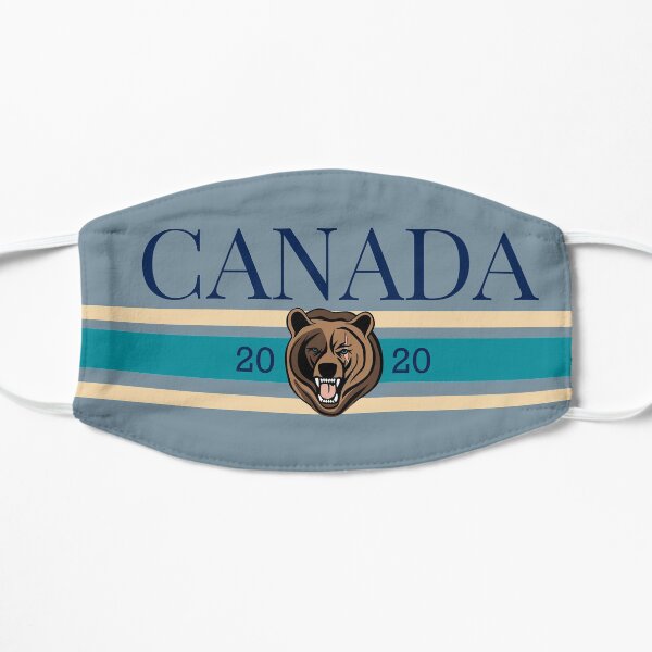 Blue and White - Canada - Grizzly Bear 2020 Flat Mask