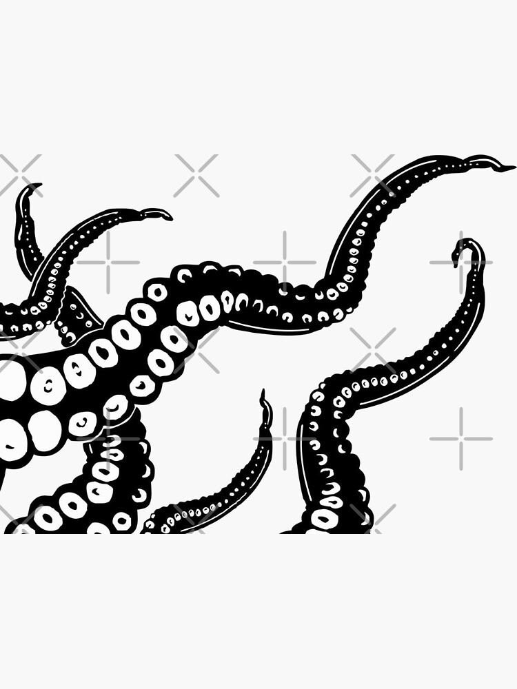 Thumbnail 3 of 3, Sticker, Kraken Grab designed and sold by JungBodhi.