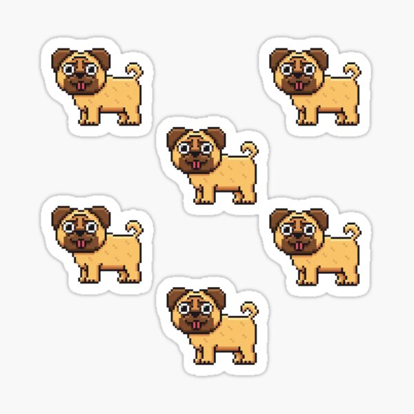 Cute Pug Dog Socks (& Phone Cases) Sticker