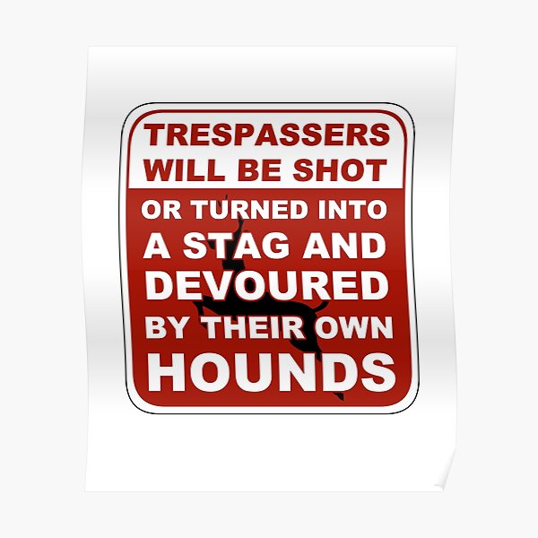 Trespasser Sign Poster