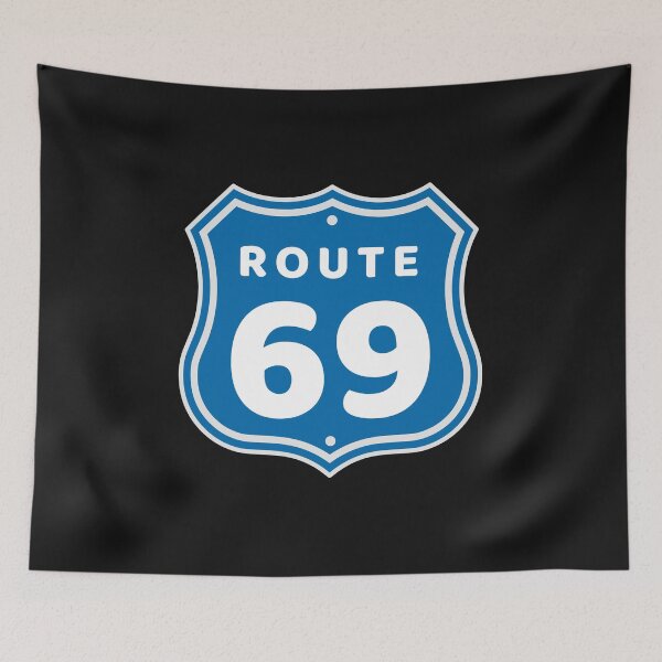 Item preview, ROUTE 69 Blue Graphic designed and sold by OmohLifestyle.