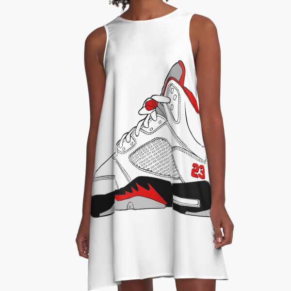 J5 - Fire Red A-Line Dress