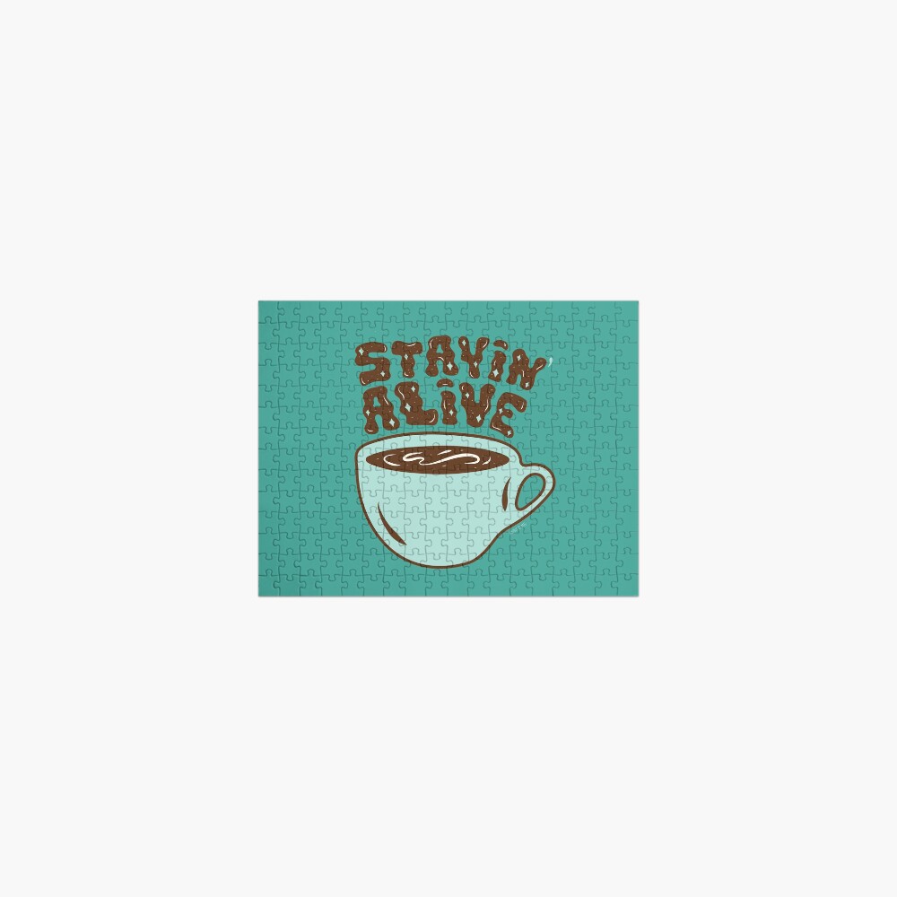 Stayin' Alive in Turquoise Jigsaw Puzzle