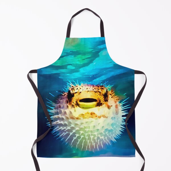 Item preview, Cute Spiney Blowfish In Tropical Water designed and sold by Patti Needham.