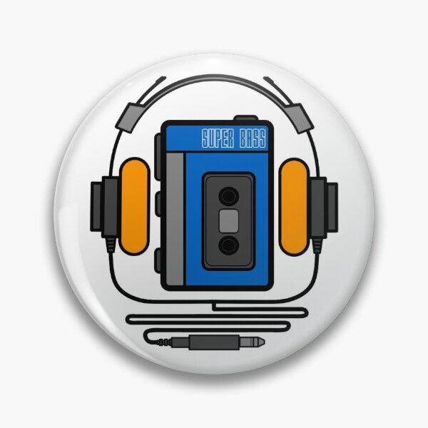 Item preview, Retro 80s 90s walkman cassette tape player with headphones designed and sold by smARTwork.