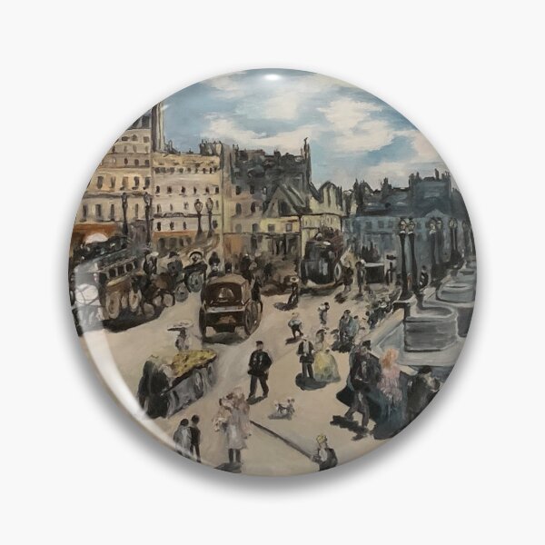 Item preview, Paris Pont Neuf Bridge Oil on Canvas by Artist Joan Di Scipio designed and sold by Kobeh.
