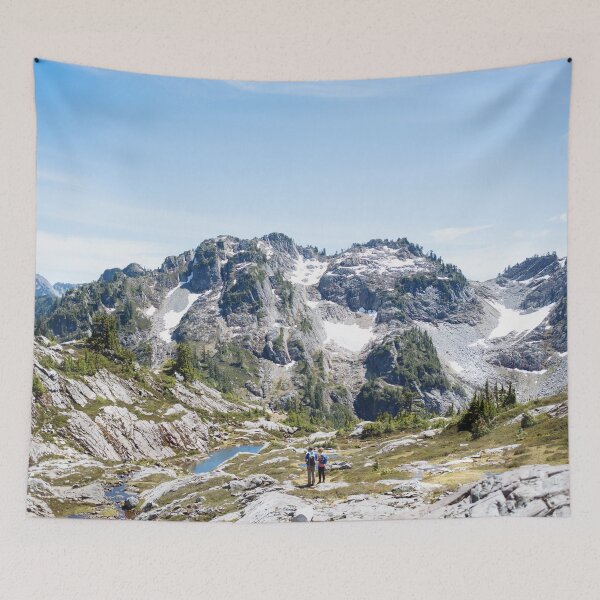 Item preview, White mountain hiking couple in nature designed and sold by gbgvphotography.