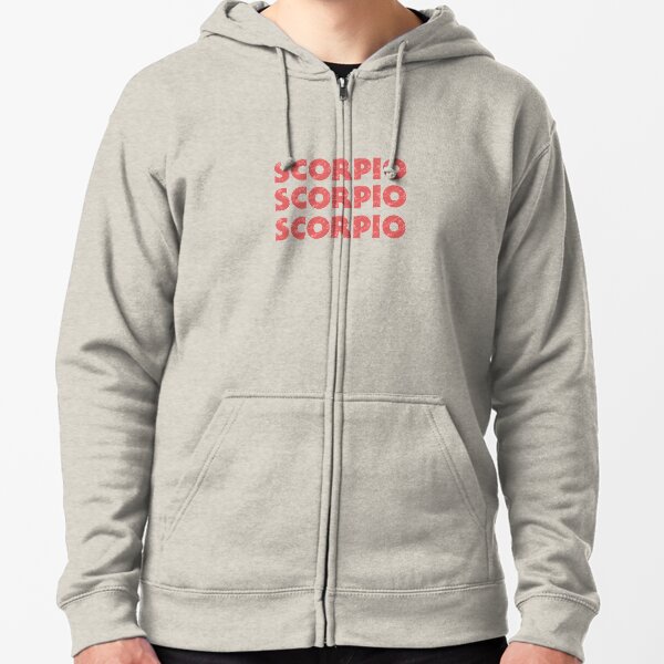 Scorpio Zodiac Astrology Star Print Art Zipped Hoodie