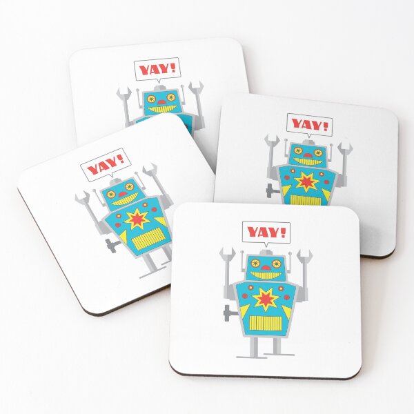 Item preview, The Happy Yay Robot designed and sold by essjaydesigns.