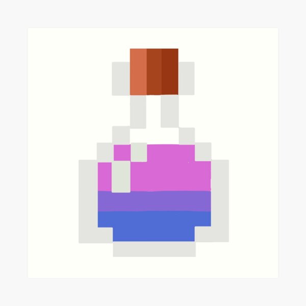 Lesbian Potion Minecraft Lgbt Art Print By Prnghrn Redbubble