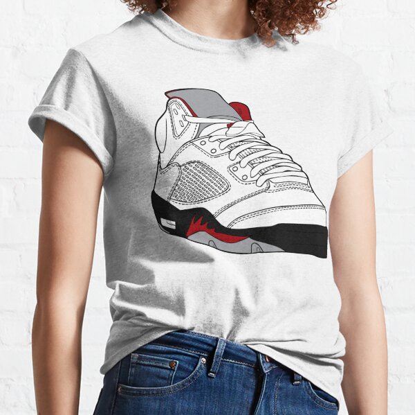 Jordan 5 fire 2024 red t shirt