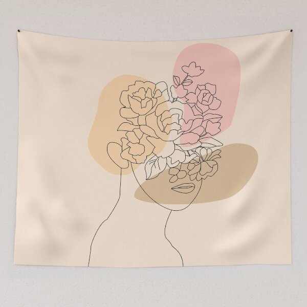 Item preview, Flower Portrait designed and sold by newera-lineart.