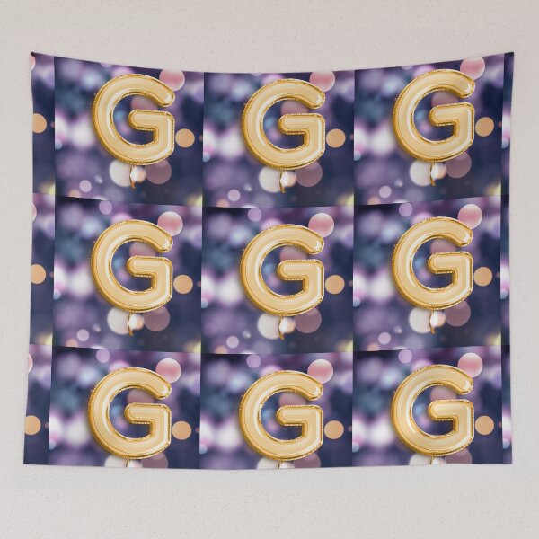 Item preview, Monogram Letter G, G in Gold, G in Purple, Cute Monogram, G Balloon, Sparkle and Shine designed and sold by Londonluxie.