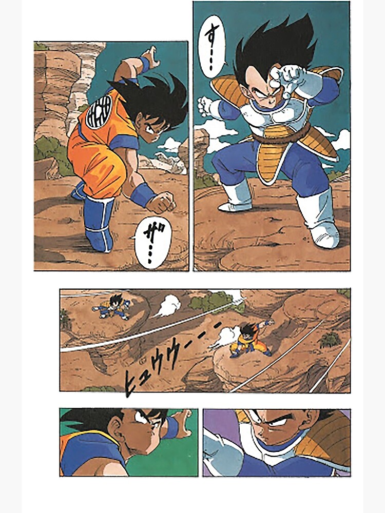 "Goku vs Vegeta Manga Page" Poster by UrameshiMIDK Redbubble