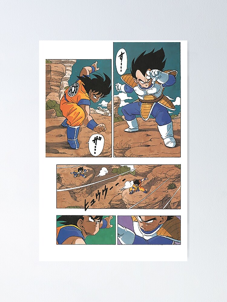 Goku & Vegeta - Manga Panels | Poster