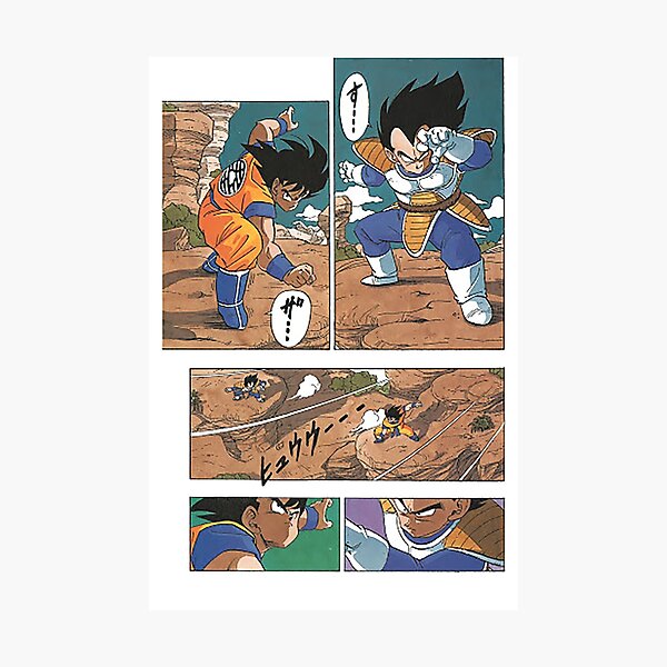 SSJ2 Goku vs Majin Vegeta - Q10Mark Photographic Print for Sale by q10mark