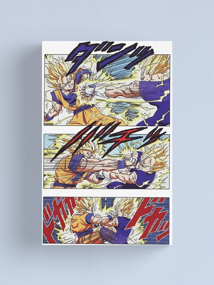 SSJ2 Goku vs Majin Vegeta Manga Page | Art Board Print