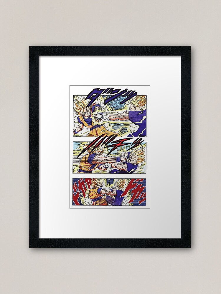 SSJ2 Goku vs Majin Vegeta Manga Page | Art Board Print