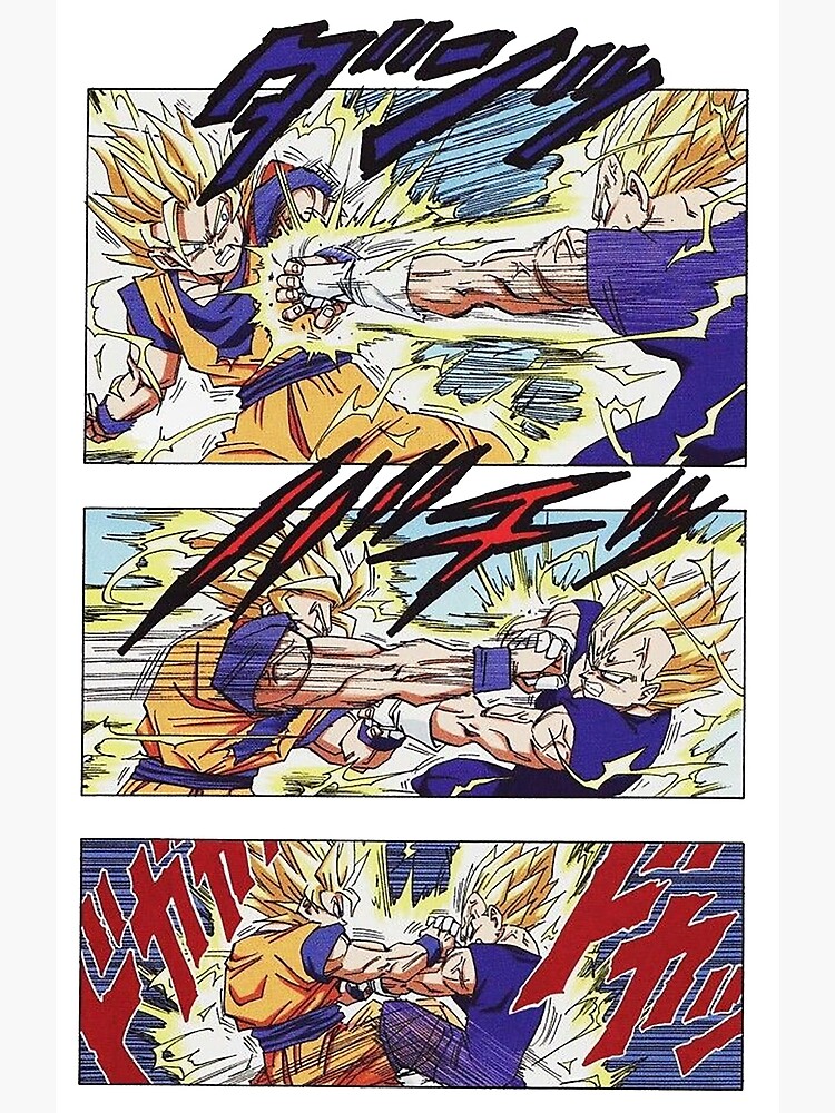Goku & Vegeta - Manga Panels | Poster