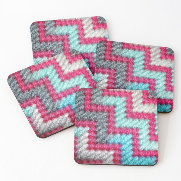 Item preview, Yarn Art (pink, turquoise, white, and grey) designed and sold by Scott and Mary Schneider art_photography.