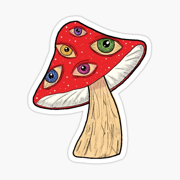 Item preview, Red Mushroom with Eyes designed and sold by Plum Palettes.