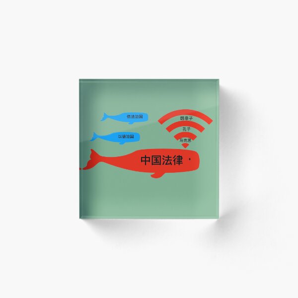 China Rule of Law & Rule of Morality (依法治国、以德治国)Yīfǎ zhìguó, yǐ dé zhìguó Acrylic Block