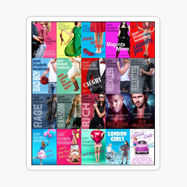Janet's book covers Sticker