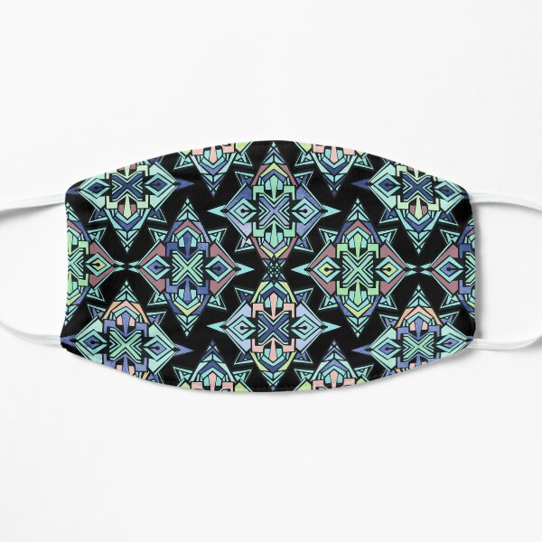 Geometric Tribal Summer - Blue Color Palette Mask