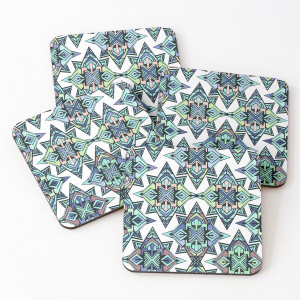 Item preview, Geometric Tribal Summer - Blue Color Palette designed and sold by Sketchbook Designs.
